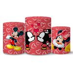 Trio Capas Cilindros Mickey e Minnie 2 Veste Fácil C/ Elástico 