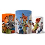 Trio Capas Cilindros Tema Zootopia Veste Fácil C/ Elastico