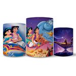 Trio Capas Cilindros Tema Aladdin Veste Fácil C/ Elástico