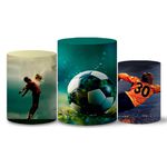 Trio Capas Cilindros Tema Futebol 3 Veste Fácil C/ Elástico