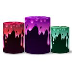 Trio Capas Cilindros Tema Halloween Happy Veste Fácil C/ Elástico