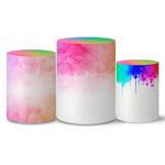 Trio Capas Cilindros Tema Pintura Veste Fácil C/ Elástico