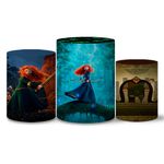 Trio Capas Cilindros Tema Valente 2 Veste Fácil C/ Elástico
