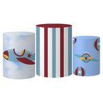 Trio Capas Cilindro Tema Aviador Veste Fácil C/ Elástico