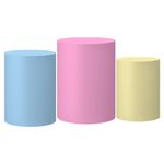 Trio Capas Cilindro Tema Bita Arco Íris Veste Fácil C/ Elástico