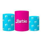 Trio Capas Cilindro Tema Barbie Veste Fácil C/ Elástico