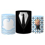 Trio Capas Cilindro Tema Poderoso Chefinho Veste Fácil C/ Elástico