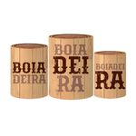Trio Capas Cilindro Tema Boiadeira 2 Veste Fácil C/ Elástico