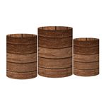 Trio Capas Cilindro Tema Amadeirado 2 Veste Fácil C/ Elástico