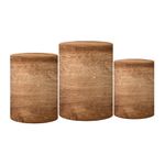 Trio Capas Cilindro Tema Amadeirado Veste Fácil C/ Elástico
