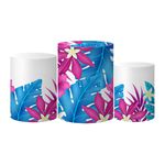Trio Capas Cilindros Tema Tardezinha Floral Veste Fácil C/ Elástico