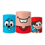 Trio Capas Cilindros Tema Monica e Sansão Veste Fácil C/ Elástico