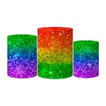 Trio Capas Cilindro Tema Lgbt Glitter Veste Fácil C/ Elástico
