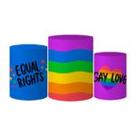 Trio Capas Cilindro Tema LgbtQ+ Veste Fácil C/ Elástico
