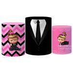Trio Capas Cilindro Tema Chefinha Veste Fácil C/ Elástico