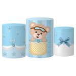 Trio Capas Cilindro Tema Ursinhos 12 Veste Fácil C/ Elástico