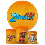 Trio Capas Cilindros + Painel Tema Zuma Patrulha Canina Veste Fácil