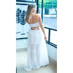 Vestido tule bordado
