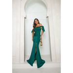 Vestido Prada Acetinado Verde Esmeralda 