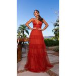  Vestido Ellen Tule Terracota