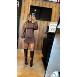Vestido Carol Marrom