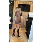 Vestido Carol Marrom