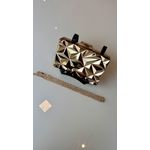 Clutch Geométrica Dourada 
