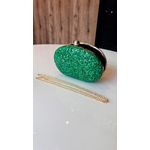 Clutch Pedrarias Verde Bandeira