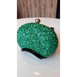 Clutch Pedrarias Verde Bandeira
