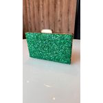 Clutch Pedrarias Verde Bandeira