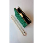 Clutch Pedrarias Verde Bandeira