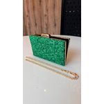 Clutch Pedrarias Verde Bandeira