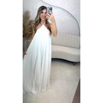 Vestido Plissado Off White