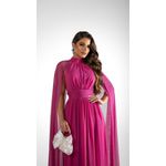 Vestido Romana Capa Fúcsia 
