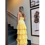 vestido Lorena amarelo manteiga