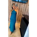 vestido midi Evelyn Petroleo