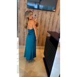 vestido midi Evelyn Petroleo