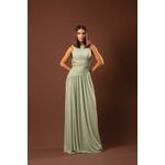 Vestido Stéfany s manga verde menta