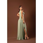 Vestido Stéfany s manga verde menta