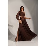 Vestido Stéfany marrom