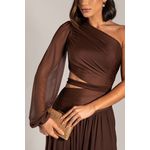 Vestido Stéfany marrom