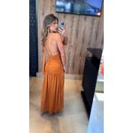 vestido flora caramelo