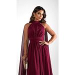 Vestido Romana capa Marsala