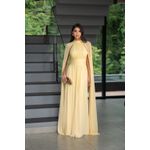 Vestido Romana Capa amarelo manteiga