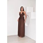 vestido Débora marrom