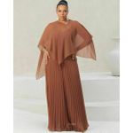 Vestido longo Arabela marrom 