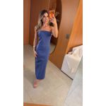 vestido liana azul
