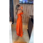 vestido mira laranja 