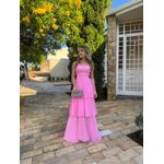 Vestido Babado Rosa