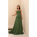 vestido Maria Alice verde oliva